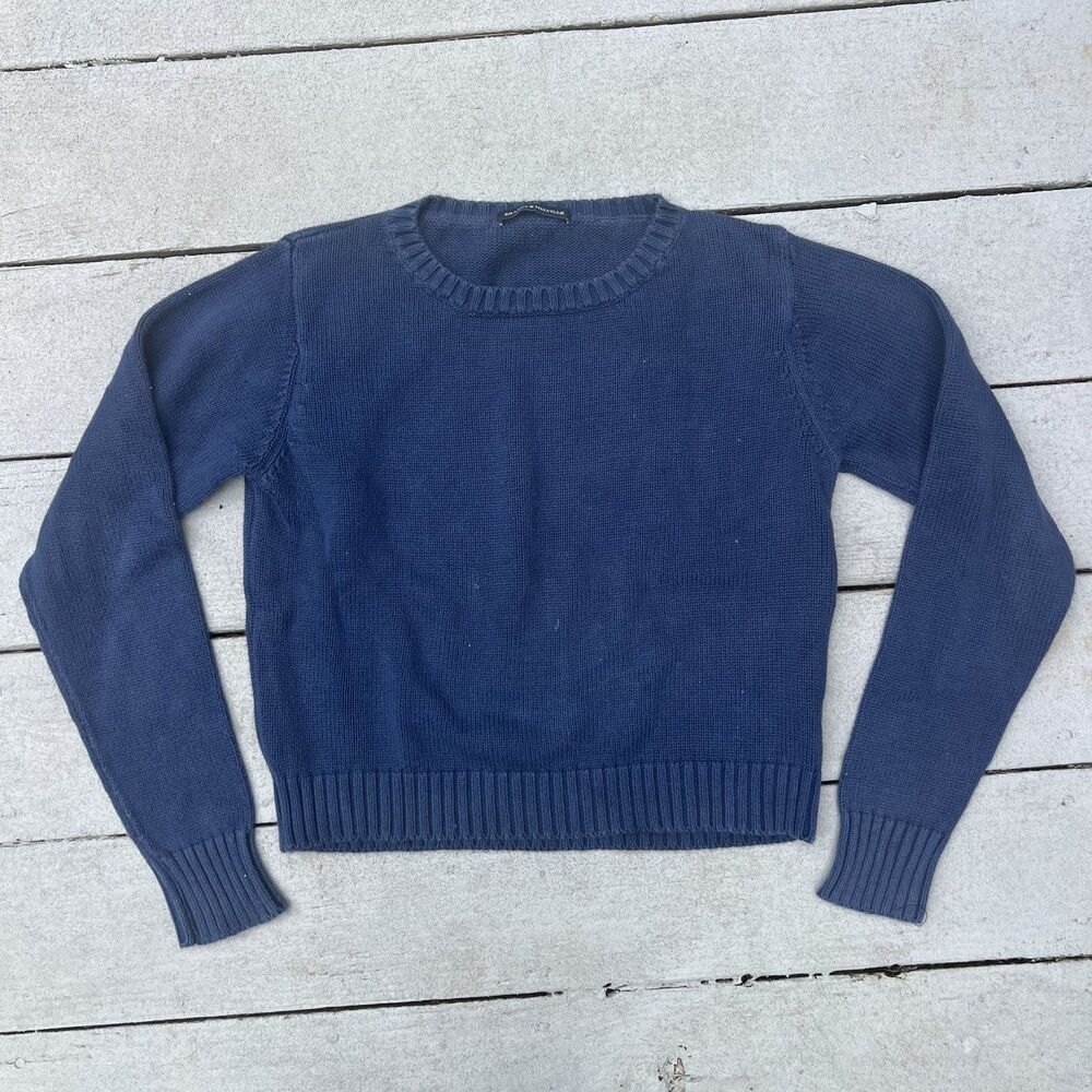 Brandy Melville Cropped Cable Knit Pullover Sweater
